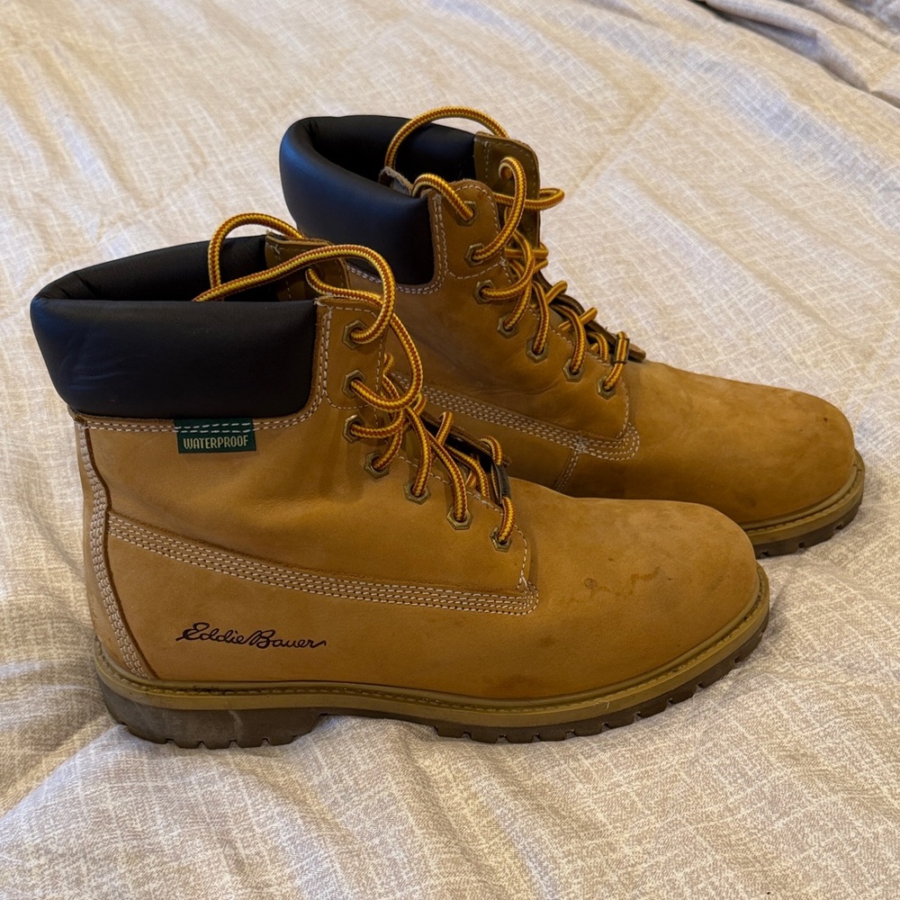 Eddie Bauer Men's Brown Leather Boots